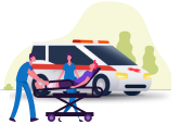 Professional medical transport of patients